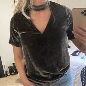 ❌SOLD Madewell velvet choker top